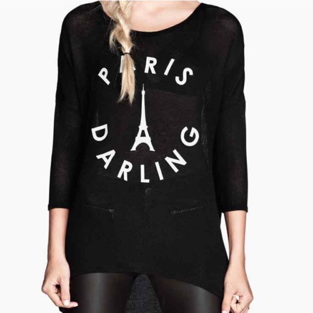 ✨ H&M Paris Darling Crewneck Mesh Knitted top✨